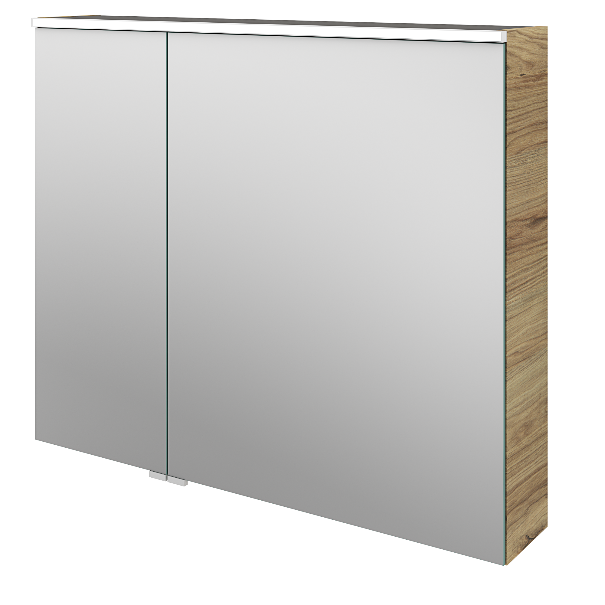 Armoire led 2p de toilette lumineuse l. 90 cm H. 75 cm P. 17 cm, effet