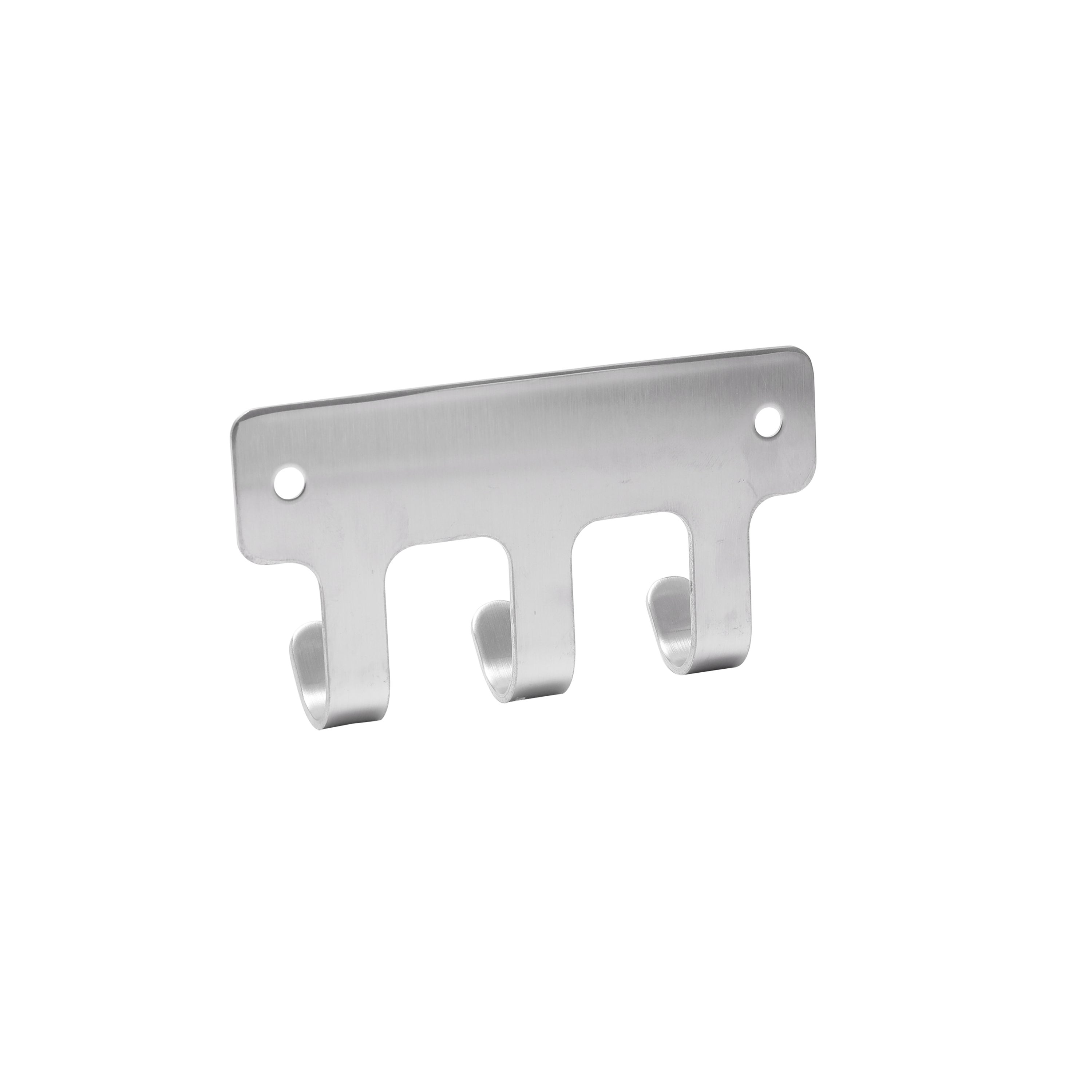 Lot de 2 Patères de Porte en Inox 1 Crochet 7cm Argent pas cher