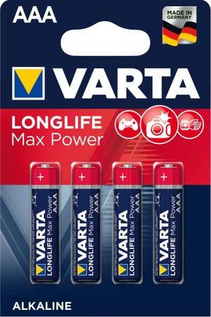 Piles LR03 VARTA LONGLIFE POWER AAA 6+2 offertes 1.5V Alcaline