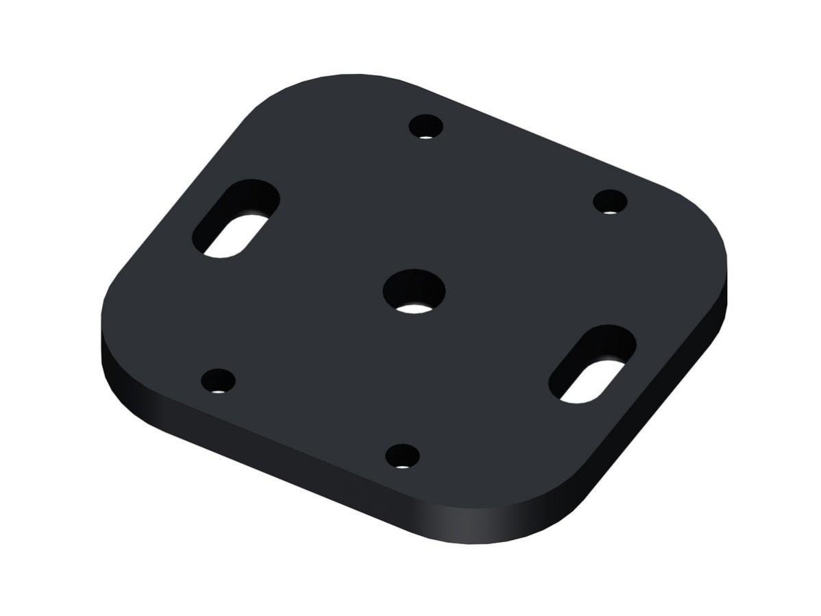 Platine poteau aluminium pour cl ture Klos up gris l.8.5 x P.8 x