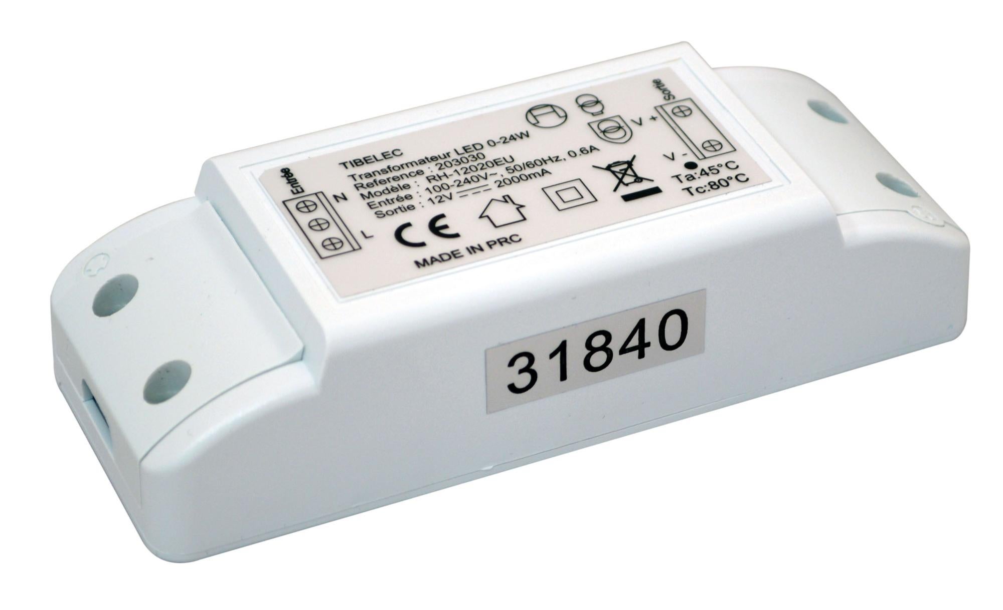INSPIRE - Transformateur LED - Driver LED - Tension sortie 12V - 2 ports -  Avec télécommande - Pour LED CCT (Changing Color Temperature) - 220-240V 