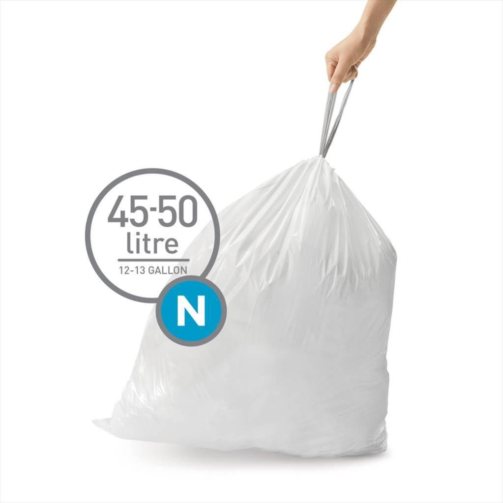 20 sacs-poubelle SIMPLEHUMAN 50 l code n blanc