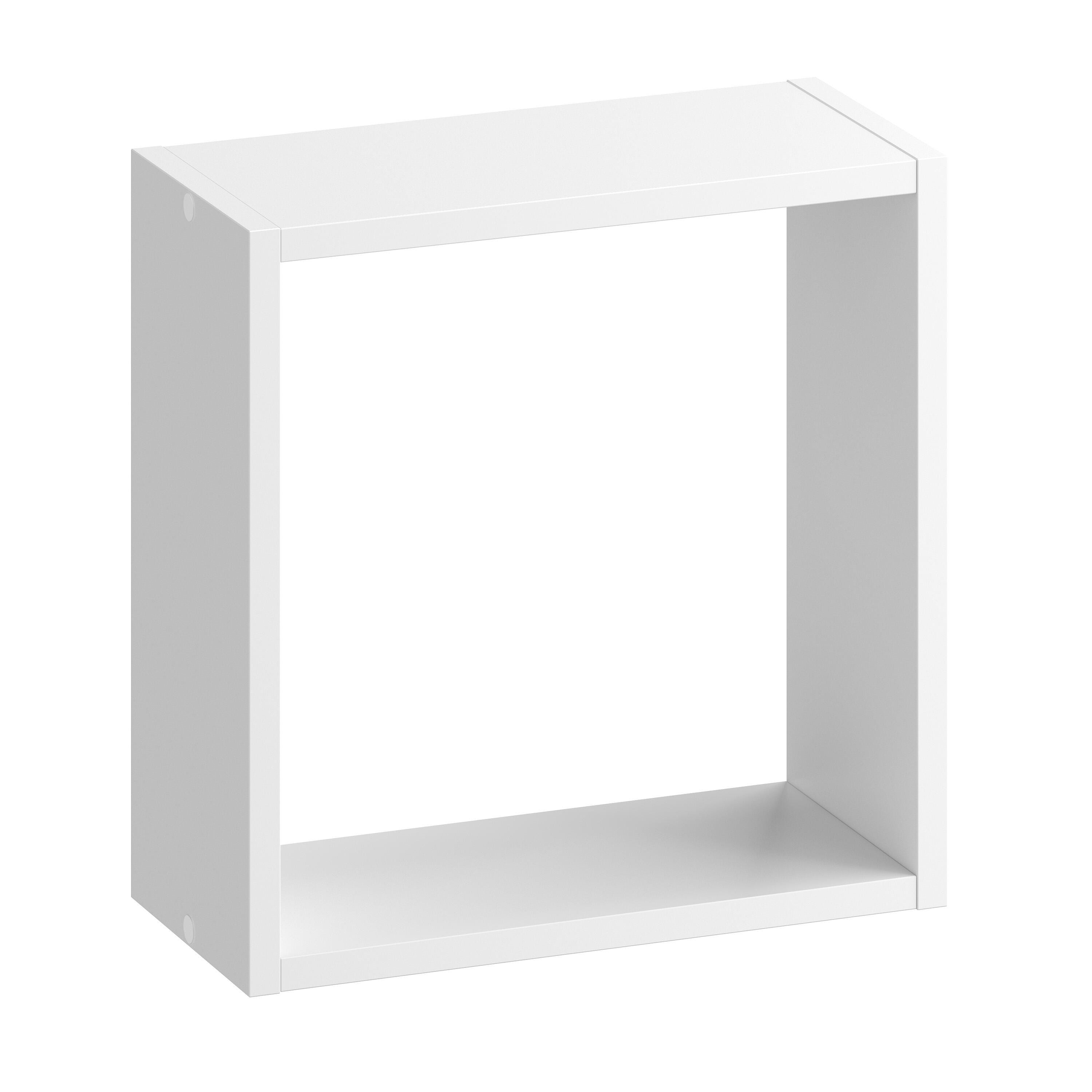 Étagère cube 2 cases - 34.8 x 30 x H 66 cm - Blanc