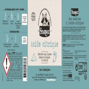 Acide Citrique Poudre Salle De Bains / Cuisine Starwax 400 Gr à Prix  Carrefour