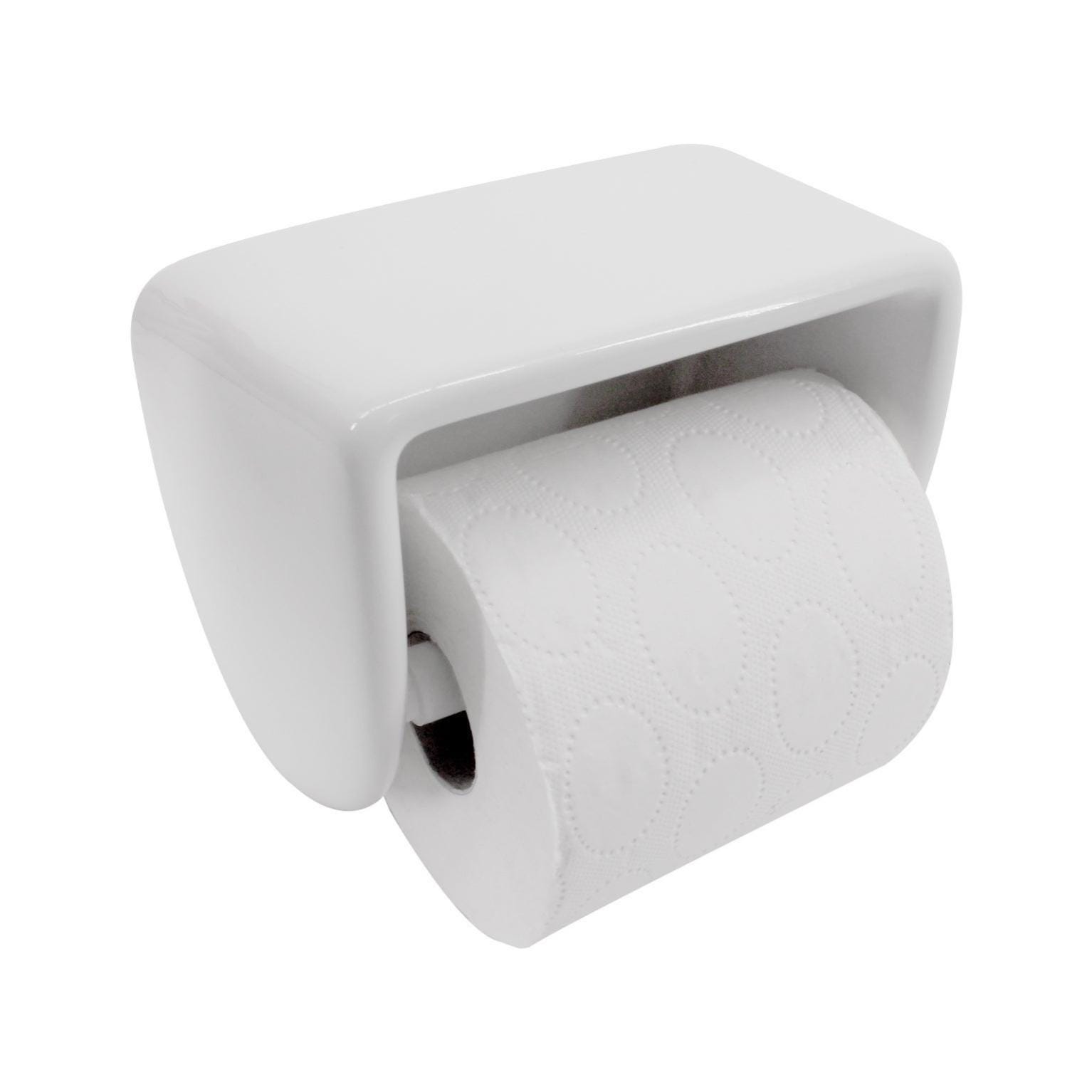 Porte-rouleau papier toilette en porcelaine