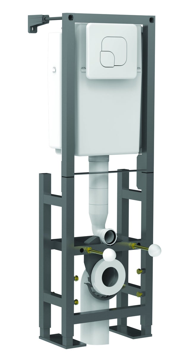 Bâti-support autoportant pour WC suspendu à réservoir préparé pour  aspiration des odeurs avec recyclage d'air