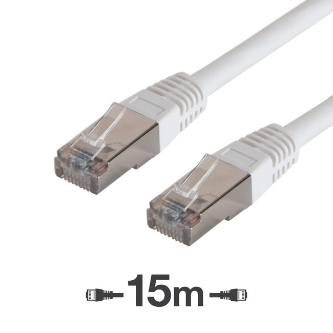 Generic Cable 15M Réseau Cat.6 RJ45, Câble Ethernet (15M) Internet