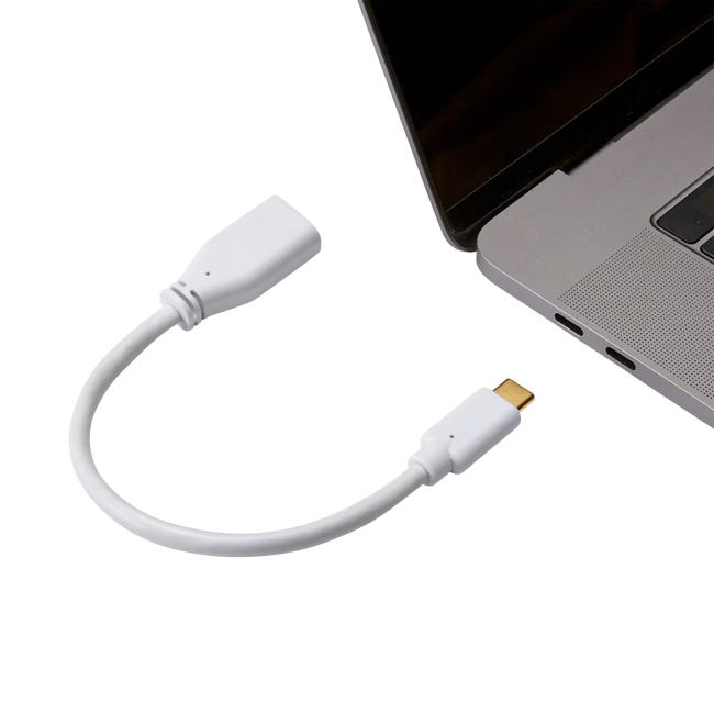 Rallonge câble USB femelle EDENWOOD vers USB mâle blanc 5m