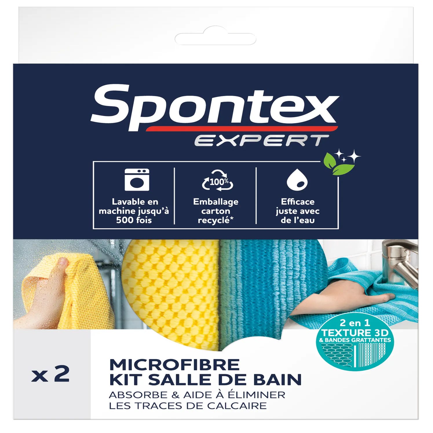 SPONTEX EXPERT Lot de 5 éponges Salle de Bain XXL