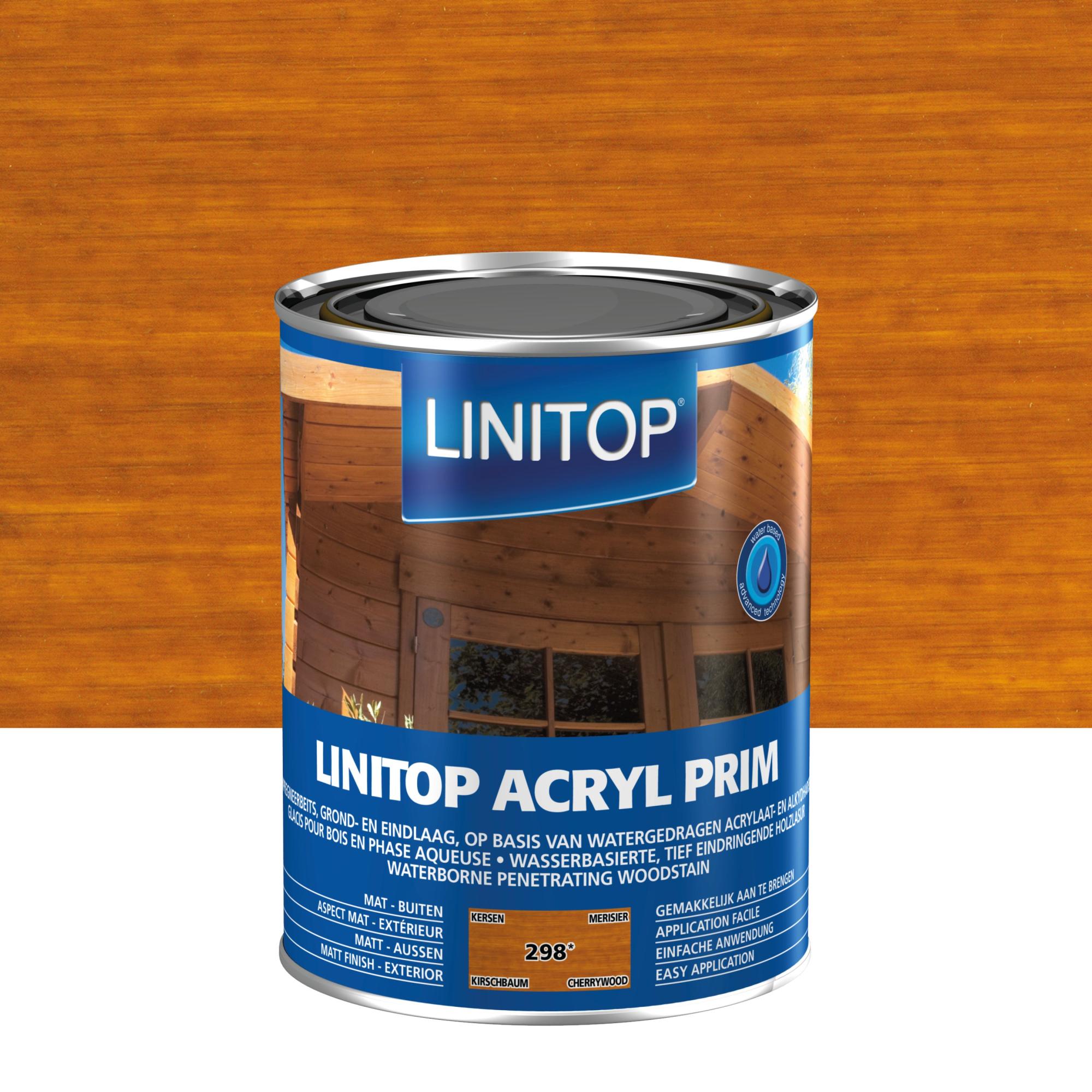 Lasure LINITOP Acryl prim merisier mat 1 l Leroy Merlin