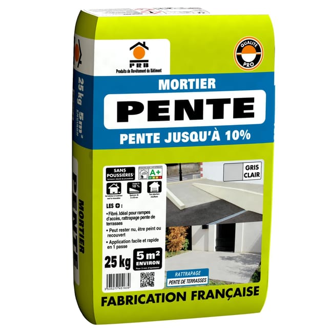 Mortier fibr gris PRB 25 kg