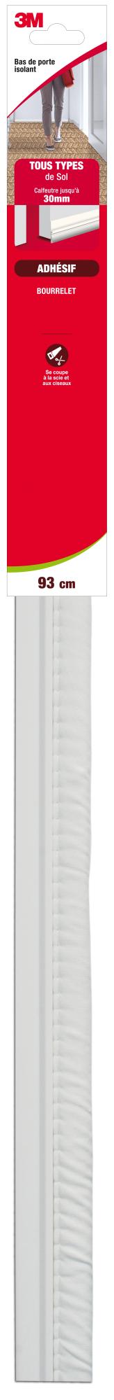 Domar- Bas de porte isolant 100cm Blanc - isolation porte Adhésif