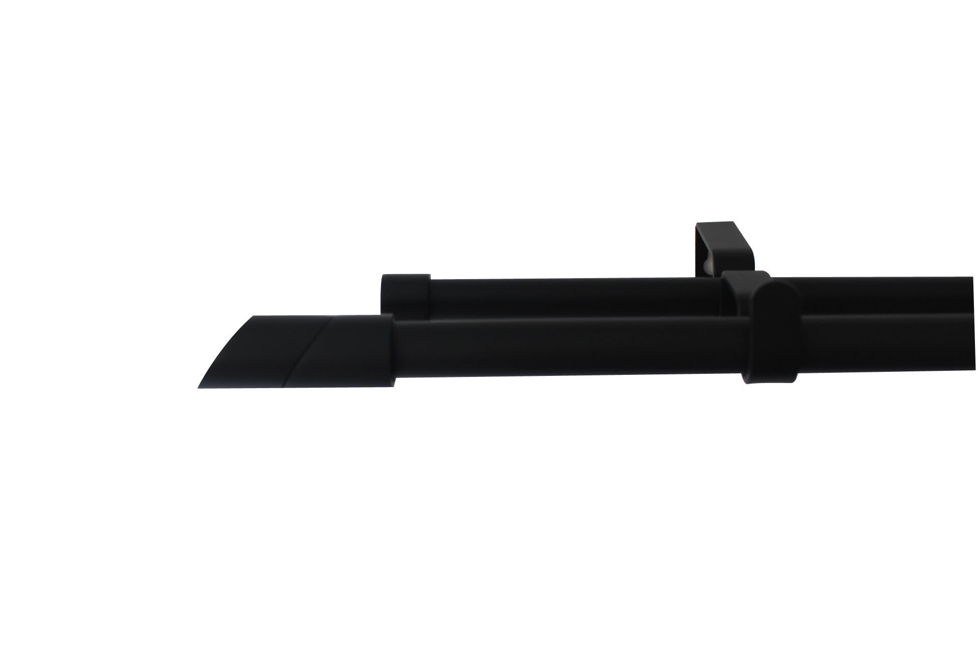 BEKRÄFTA Tringle à rideaux double, noir, 120-210 cm19 mm (47 ¼-82