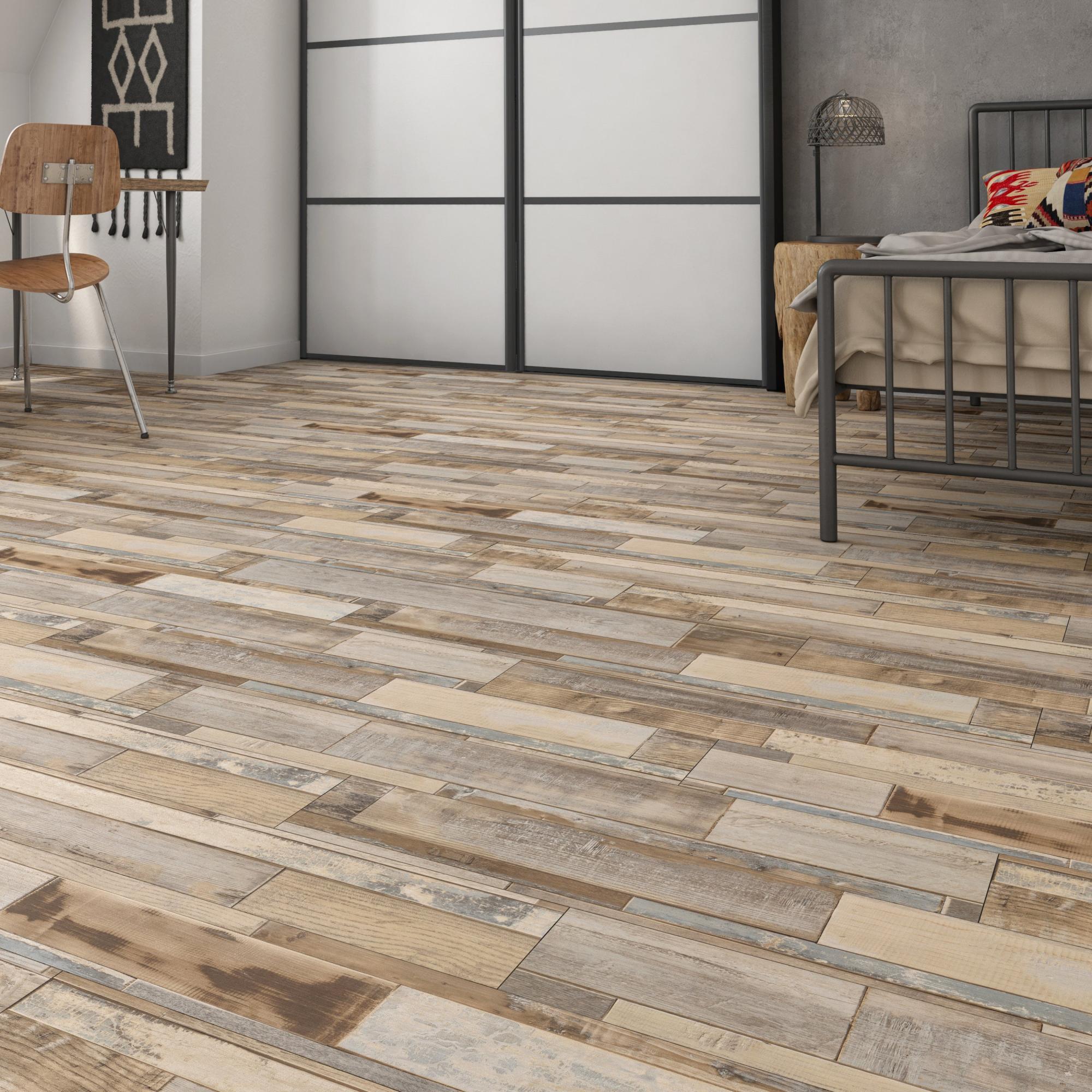 Echantillon lame pvc clipsable forte ARTENS Camden colour wood Leroy Merlin