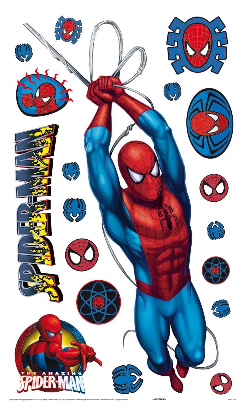 Minis Stickers Marvel 7 Spiderman Et Décorations - 1 Planche De 30 Cm X 30  Cm à Prix Carrefour