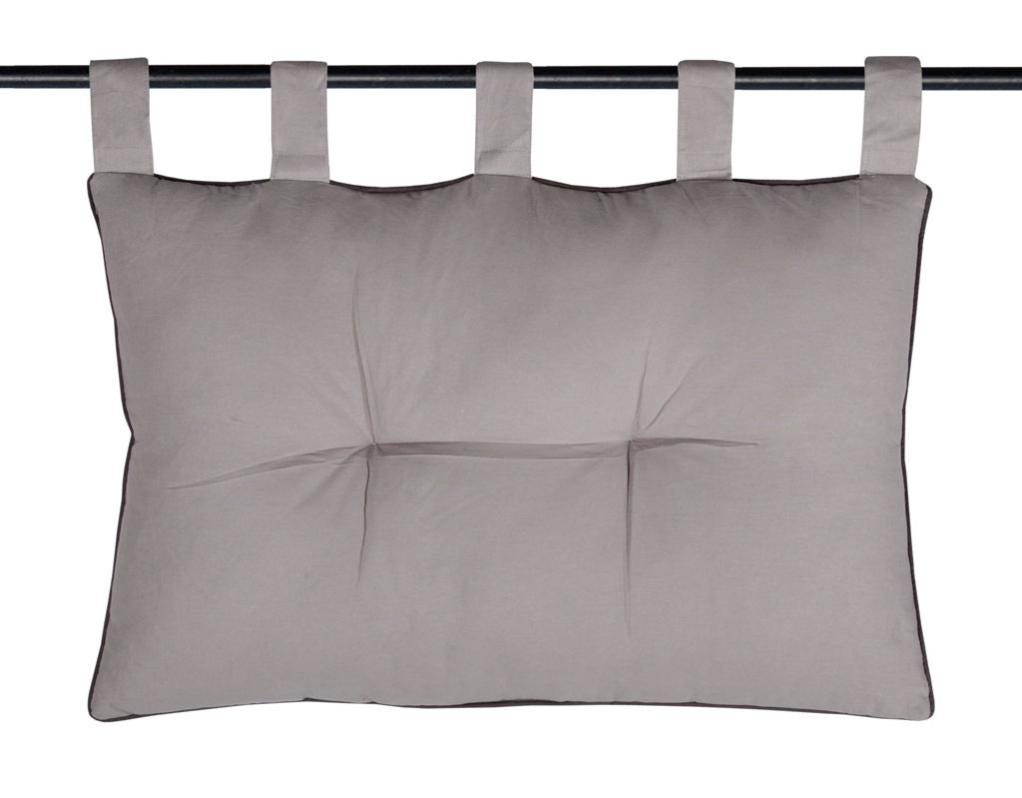 Coussin Duo tête de lit coton, souris & gris l.45 x H.45 cm