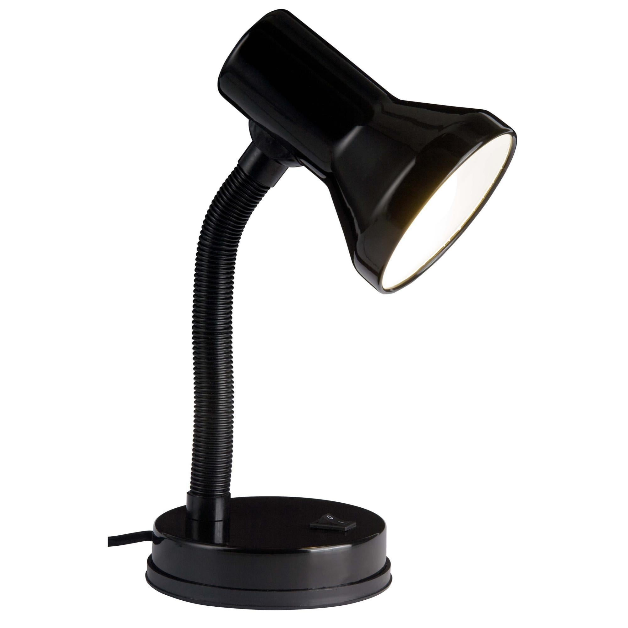 Noir Lampe de bureau flexible rose avec pince max 40 W E27 220-240 V 07153 