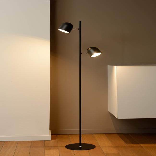 Lampadaire avec liseuse LED, Safran, H.180 cm 1700 + 300 lm