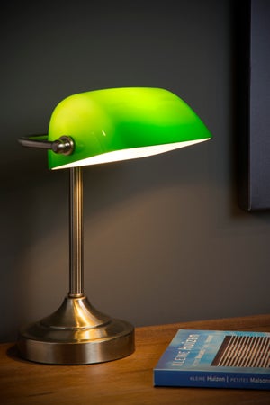 Lampe de Banquier Verte FISHTEC Lampe de Chevet Rétro Vintage