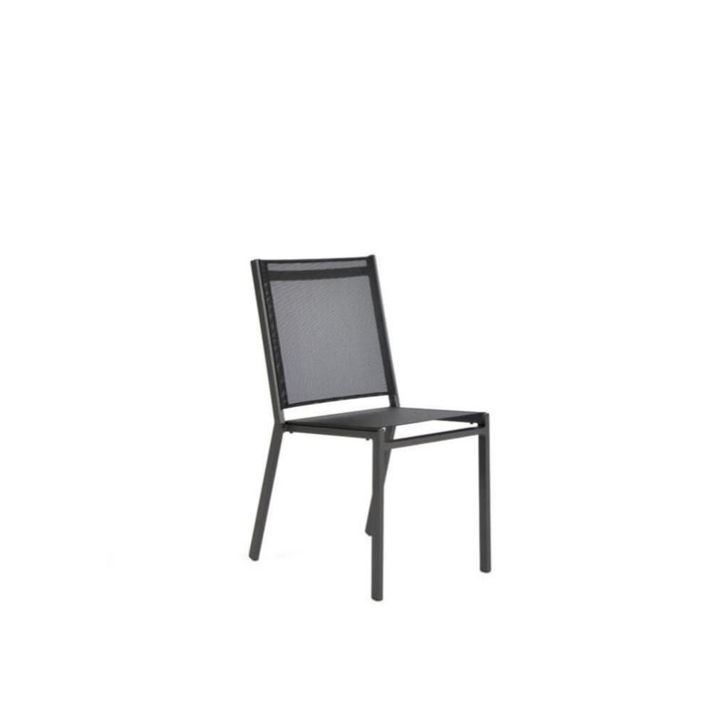 Chaise de jardin ARCANE Sunrise en aluminium gris / argent