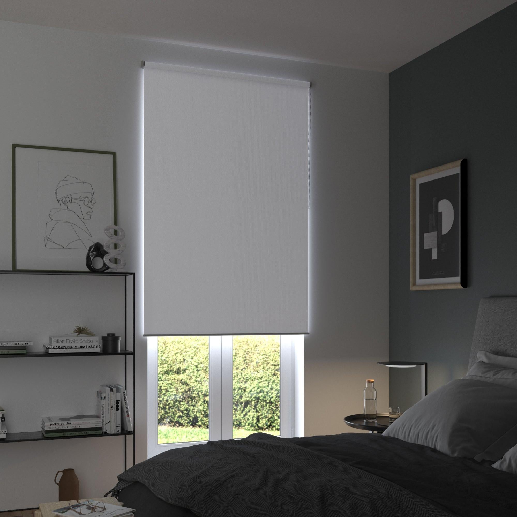 Store enrouleur occultant, blanc, l.120 x H.250 cm Leroy Merlin