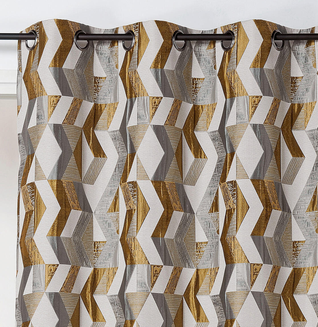 Aimant rideau modèle losange en acier doré avec lys florentin dimensions  55x40 mm