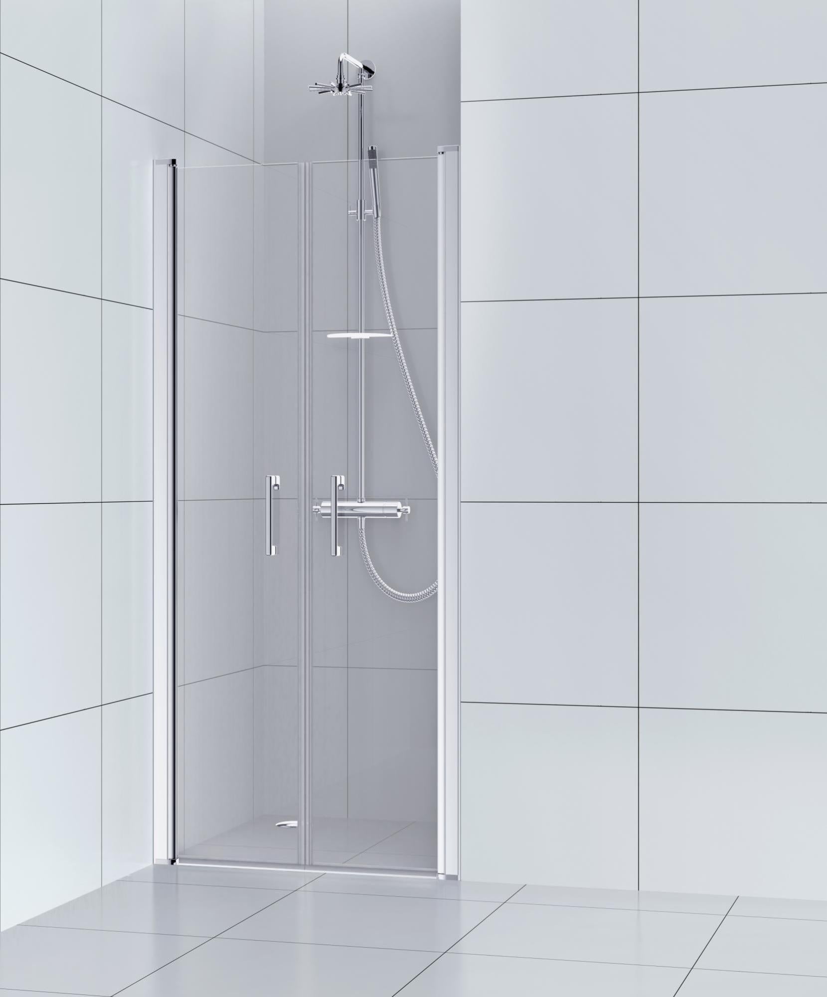 Porte de douche battante 80 cm, transparente, Remix Leroy Merlin