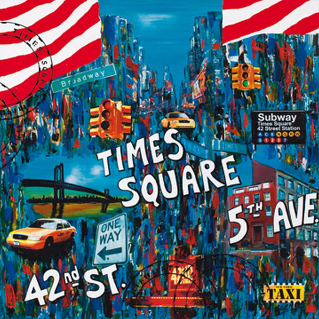 Affiche Times Square 5th Avenue, multicolore l.30 x H.30 cm Leroy Merlin