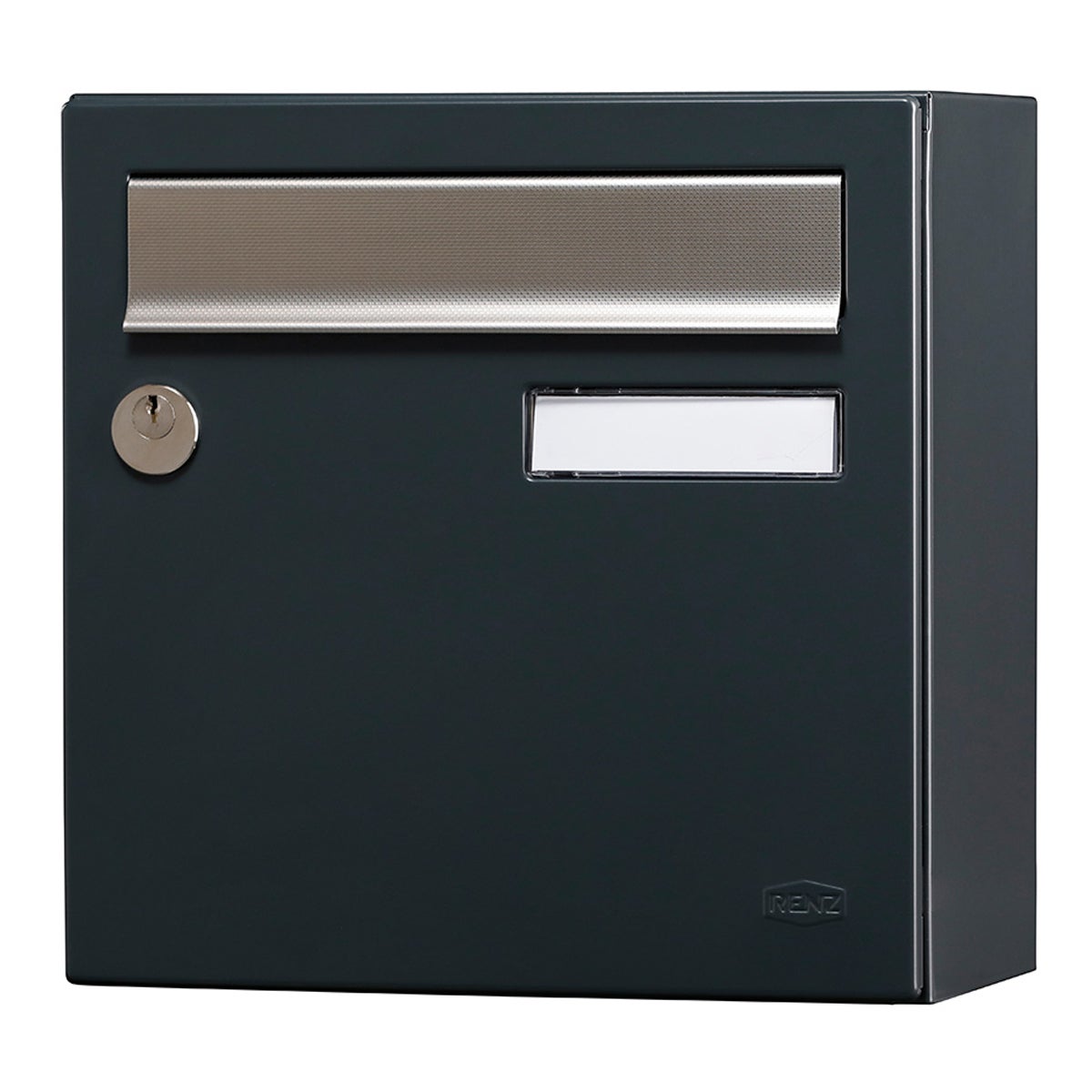 Boîte aux lettres compact 1 porte extérieur RENZ Allure acier anthracite mat Leroy Merlin