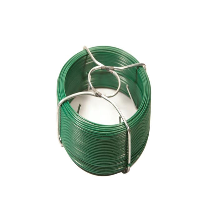 Fil de fer plastifié vert, 0.7 mm, bobine de 50m