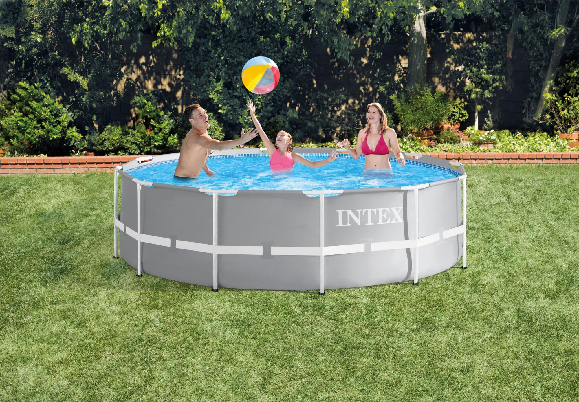 Kit piscine Metal Frame ronde tubulaire INTEX 4,57 x 1,22 m