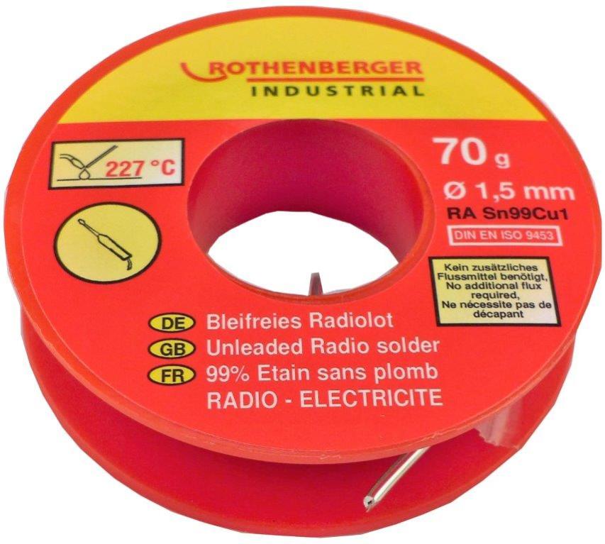 Bobine étain radio 1,5 mm, 200 g. ROTHENBERGER
