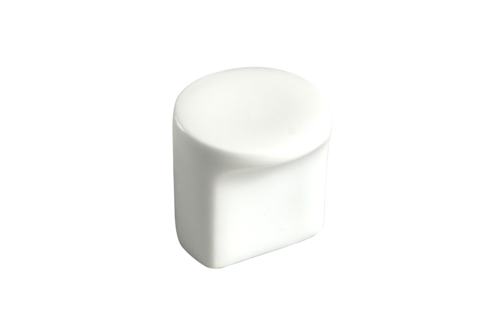 Bouton de meuble cylindre, porcelaine blanc mat | Leroy Merlin