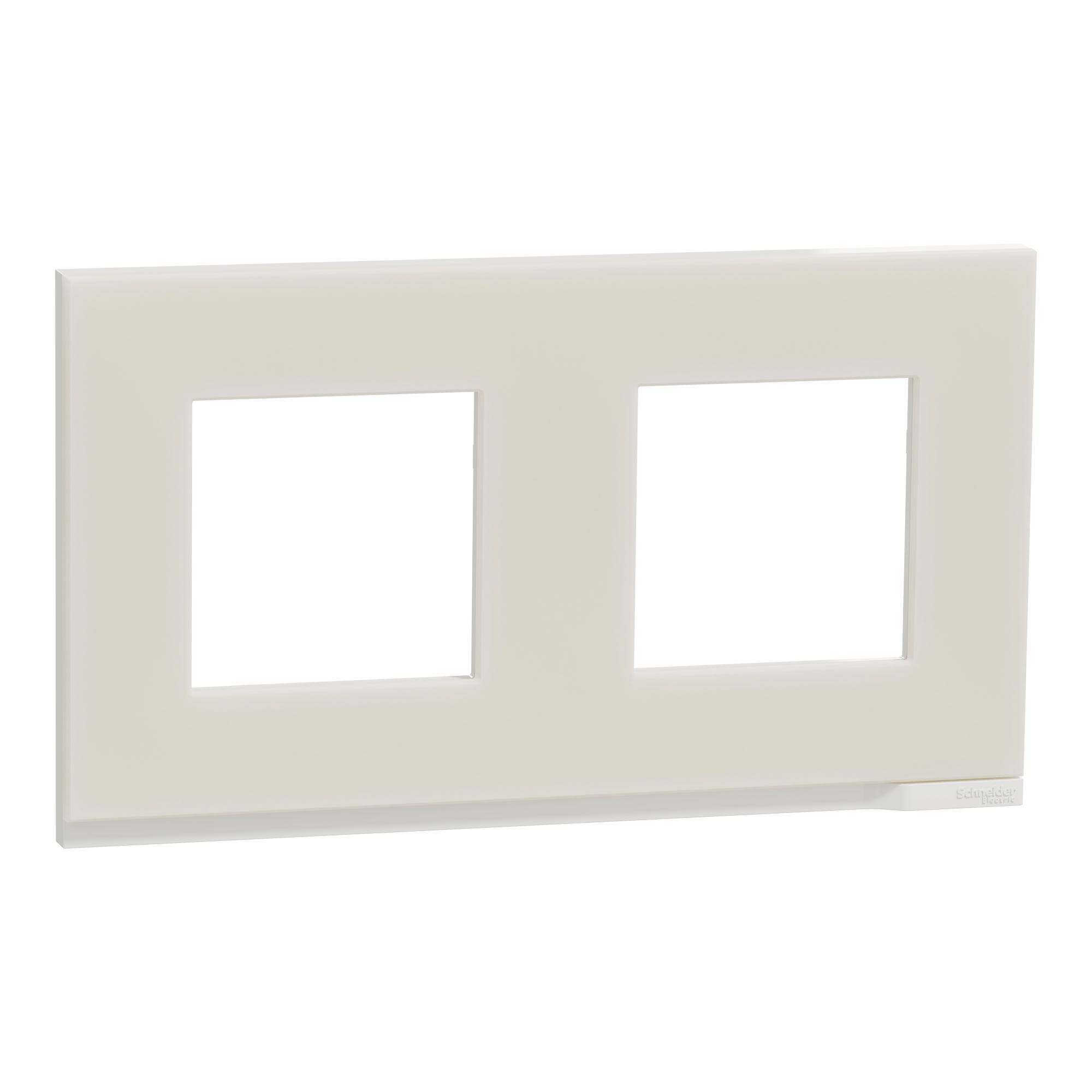 Plaque Double Unica Pure SCHNEIDER ELECTRIC Translucide Liser Blanc plaque-double-unica-pure-schneider-electric-translucide-liser-blanc