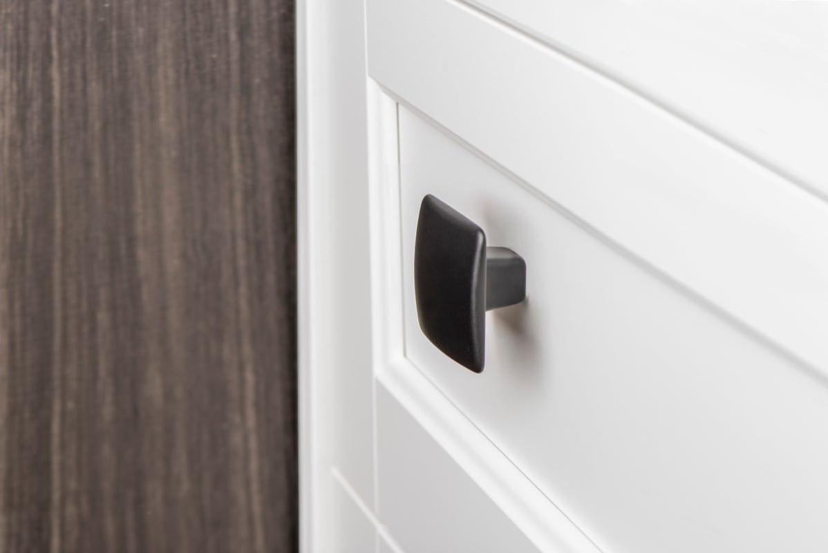 Bouton de meuble Carré zamak, noir REI H.20 x l.37 x P.37 mm | Leroy Merlin