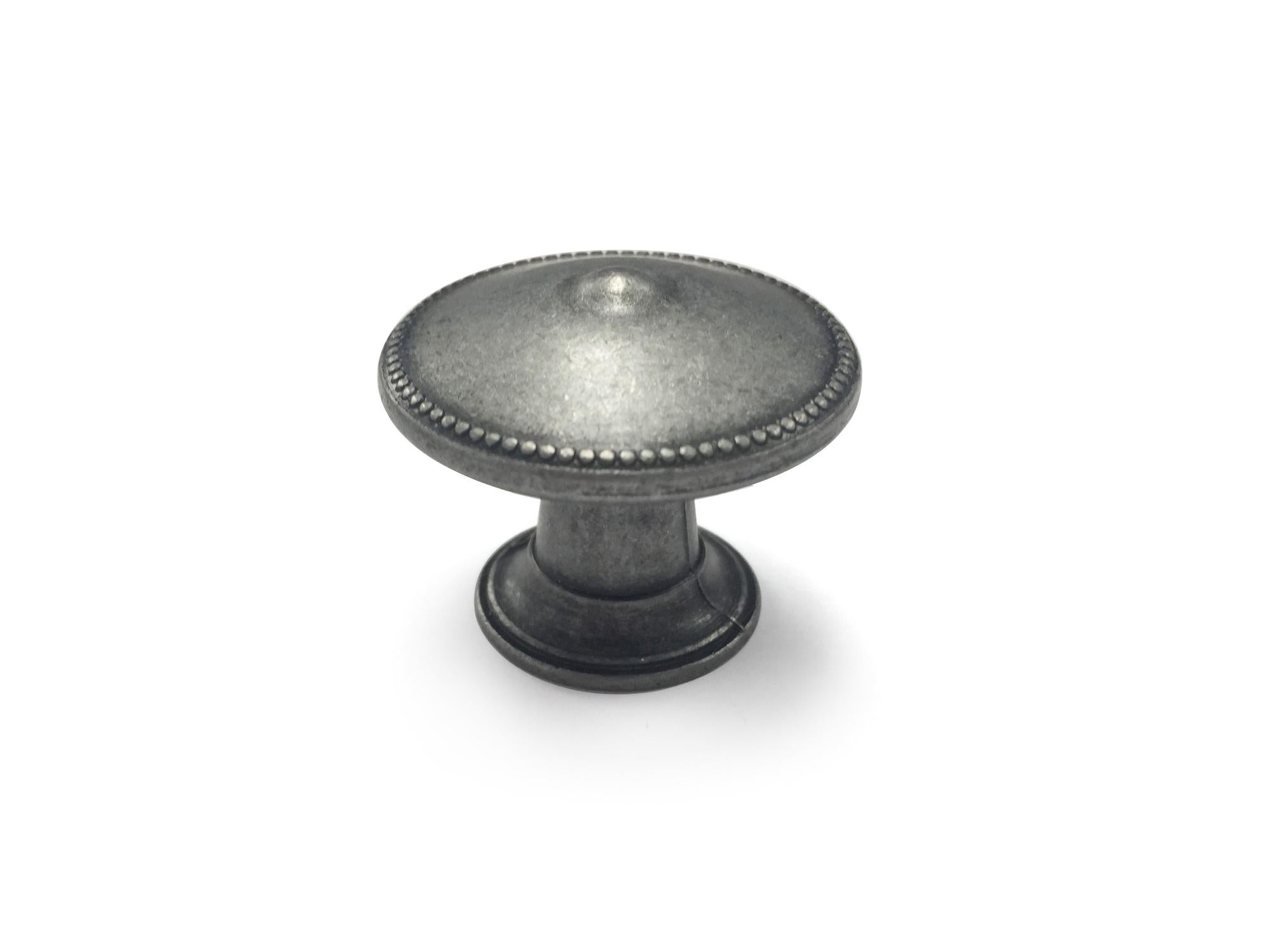 Bouton de meuble Rond zamak, argent REI H.24 x l.30 x P.30 mm | Leroy