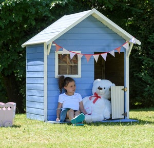 Maisonnette Ben - 122.5 x 130 x 140 cm - Rouge/Blanc