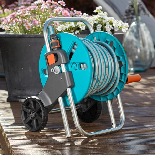 Dévidoir équipé bleu sur roues avec tuyau de 25 m : Gardena GARDENA jardin  - botanic®