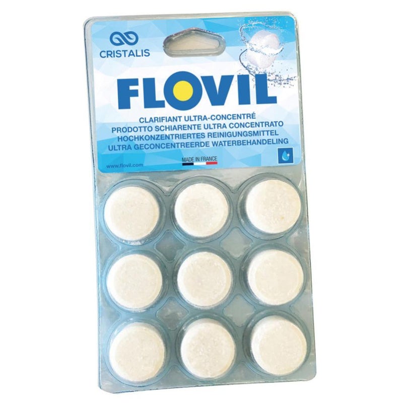 Floculant clarifiant pour piscine Flovil, 9 pastilles