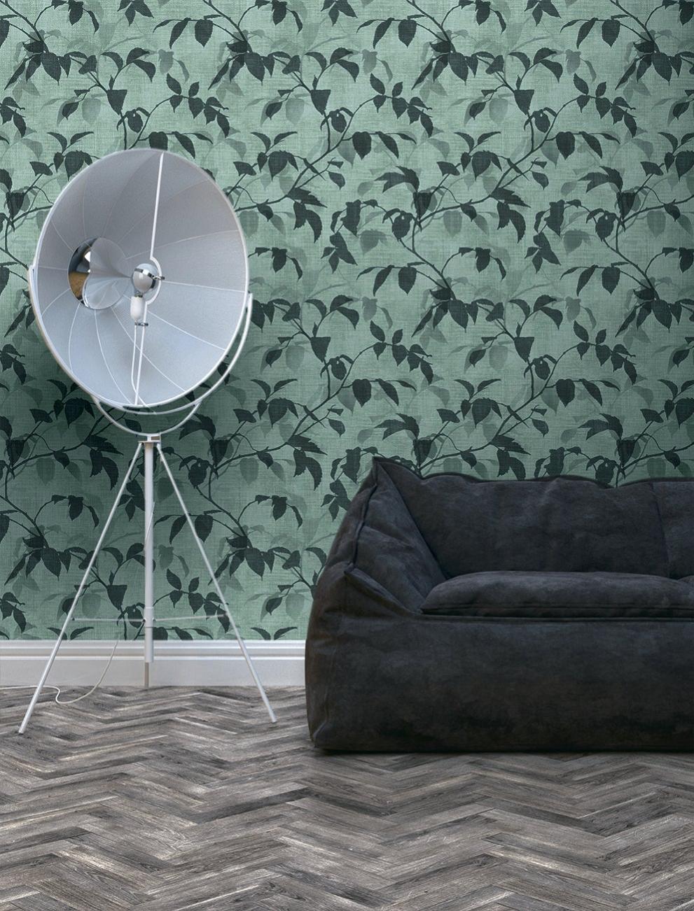 Papier Peint Adhésif Vinyles Plantes Tropicales Vert Et Rose - 50x300 Cm - Installation Facile