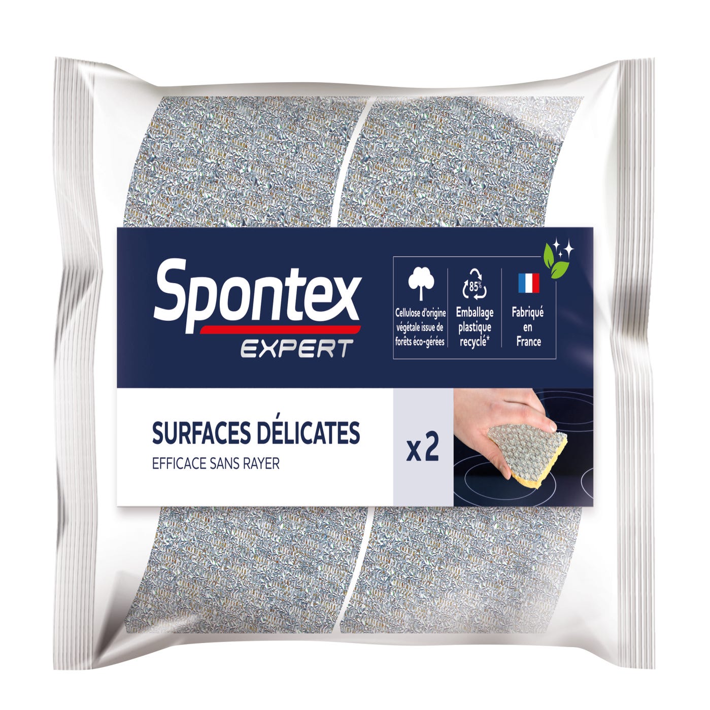 Lot de 2 éponges Surfaces délicates multisurface, SPONTEX EXPERT
