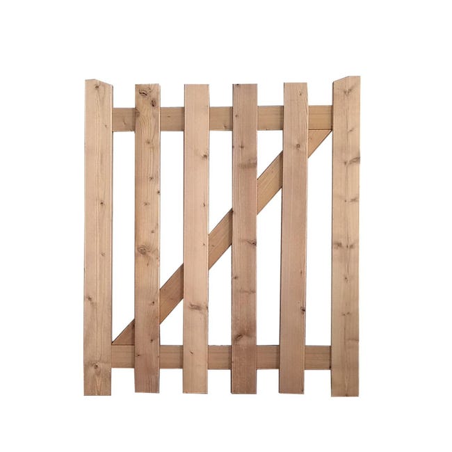 portillon battant bois mimizan naturel l 100x h 115 cm leroy merlin