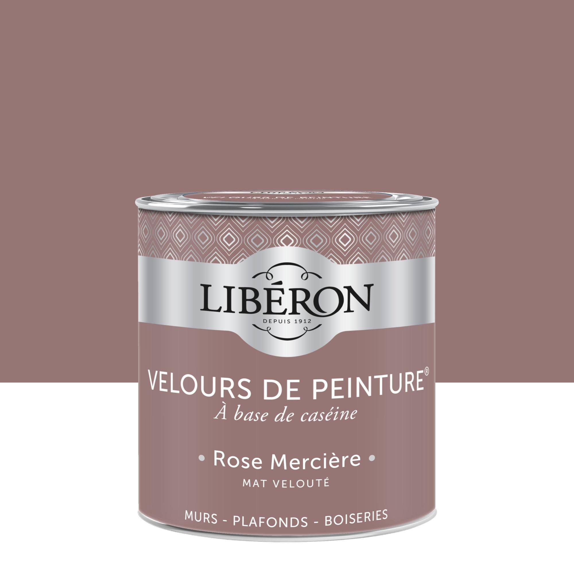 Peinture rose mercière mur, boiserie, radiateur LIBÉRON velours 0.5 l Leroy Merlin