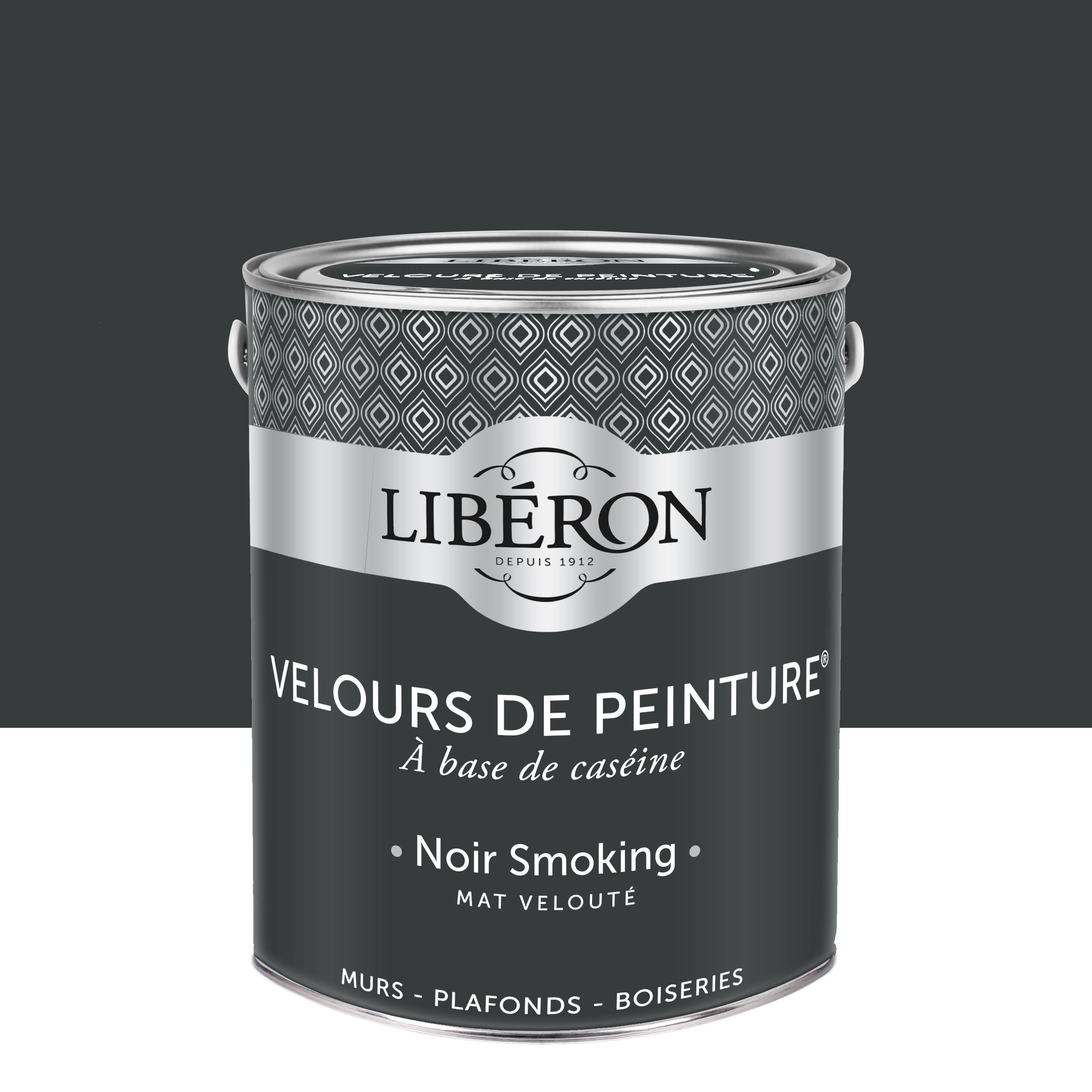 Peinture mur et plafond noir smoking velours LIBÉRON Velours de peinture®  2.5l