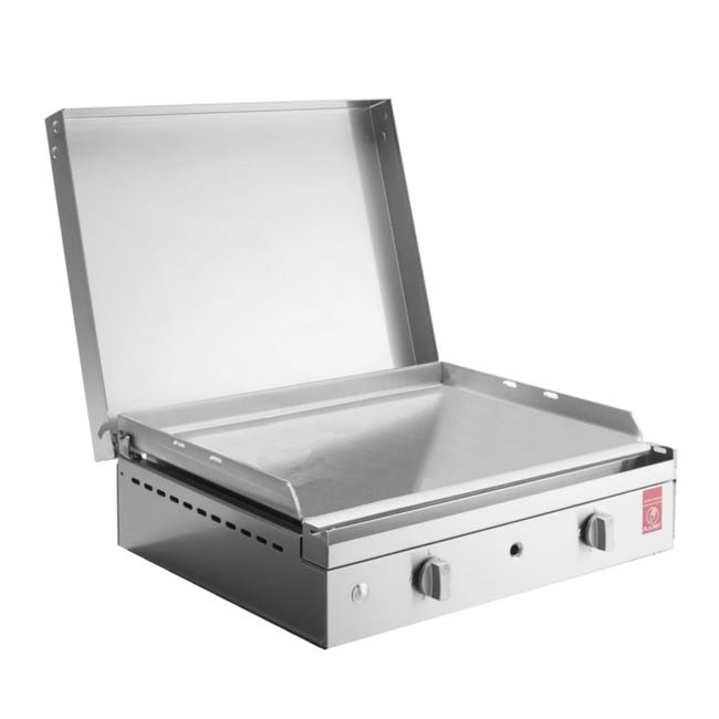 Plancha Gaz CHEF 55 Inox Alimentaire 2 Br leurs Plaque Lisse53x40cm plancha-gaz-chef-55-inox-alimentaire-2-br-leurs-plaque-lisse53x40cm