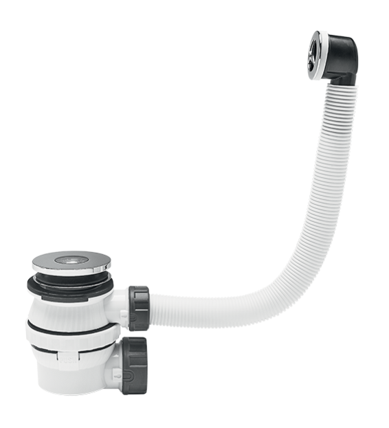 Siphon Lavabo Wirquin Avec Bonde Quick-clac - Inox Et Trop-plein - Blanc - 30723101