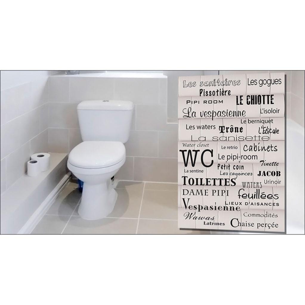 Soldes Stickers Muraux Toilette Wc - Nos bonnes affaires de
