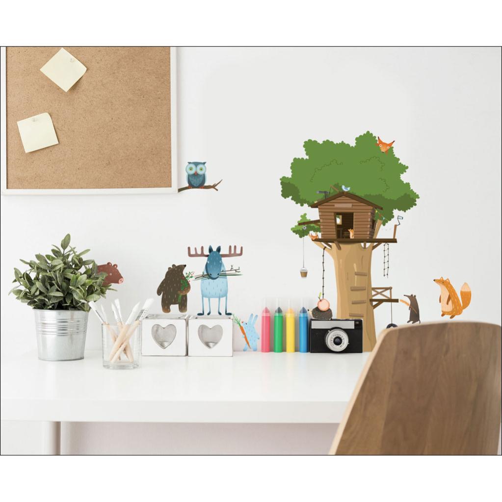 Stickers Decoratifs Sticker Deco 48x68cm Cabane Enfant 48 Cm X 68 Cm Leroy Merlin