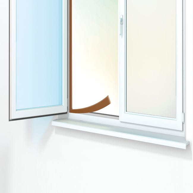 Joint de porte et fenêtre AXTON 2 à 6 mm, L.6 m blanc