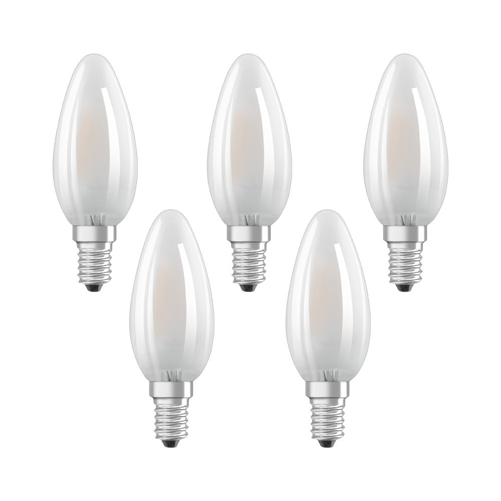 Lot De 5 Ampoules Led à Filament E14, 470Lm = 40W, Blanc Chaud, OSRAM ...